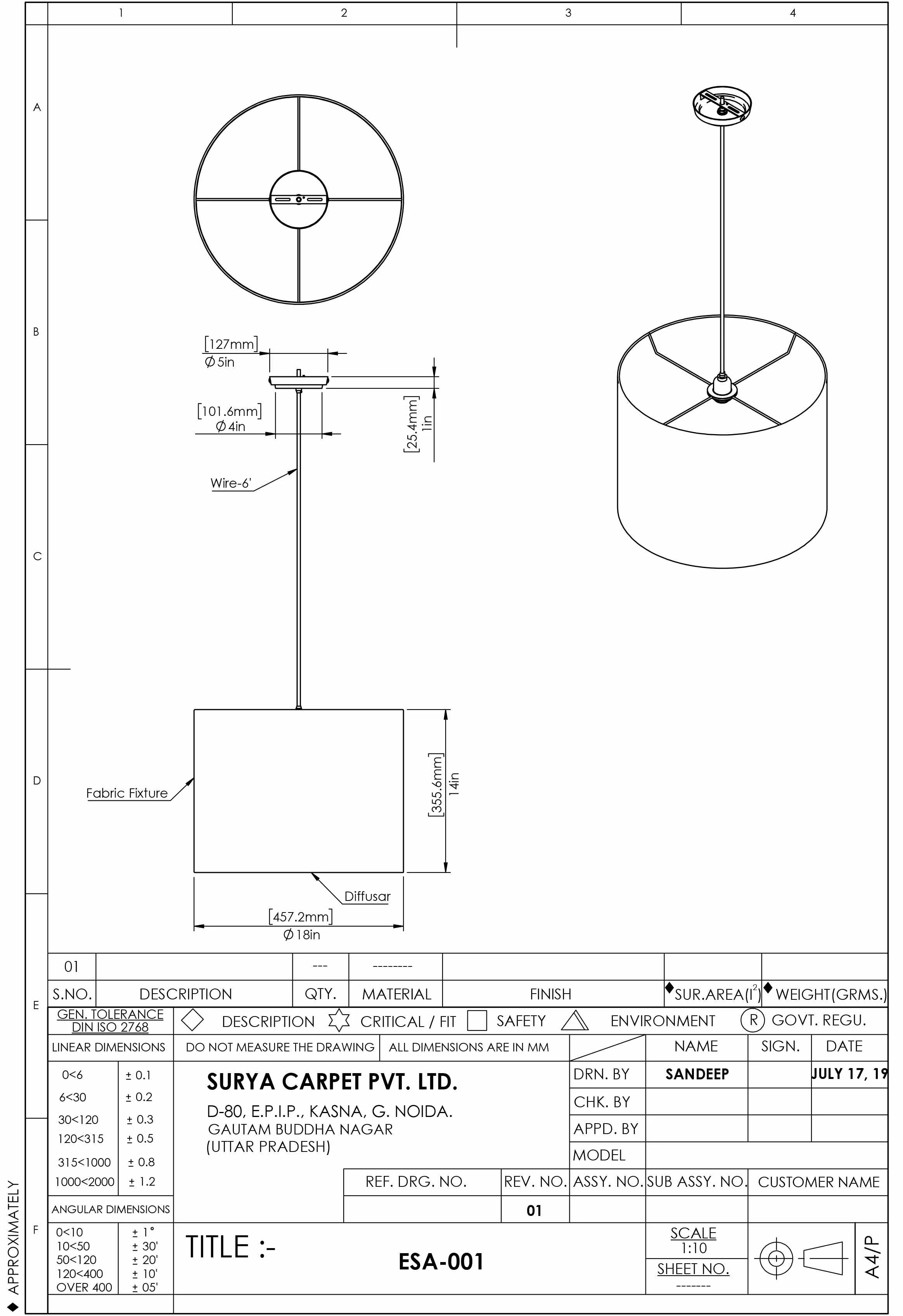 Wallaroo Ceiling Light - Clearance - Image 7